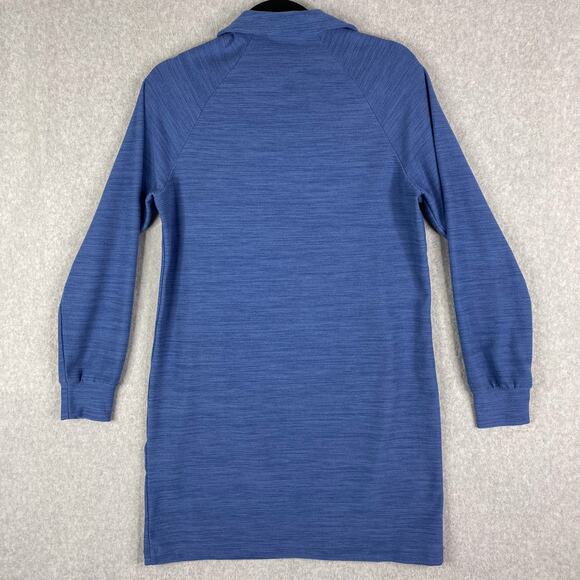Toad & Co Blue Hibernation Quarter Zip Sweater Dress Size Small - Picture 5 of 6